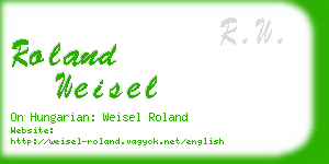 roland weisel business card